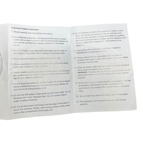 Parini Essentials Collection Cordless Electric Kettle Stainless Steel With 360° - Picture 8 of 13